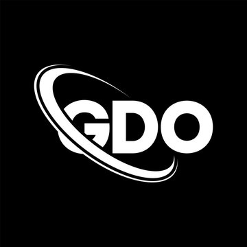 GDO logo. GDO letter. GDO letter logo design. Initials GDO logo linked with circle and uppercase monogram logo. GDO typography for technology, business and real estate brand.