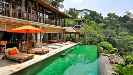 Fotobehang Urlaub auf Bali. Wunderschöne Insel in Asien © shokokoart