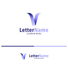 Modern letter V logo design vector. Creative V logo concepts template