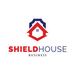 Shield House Icon Logo Design Template