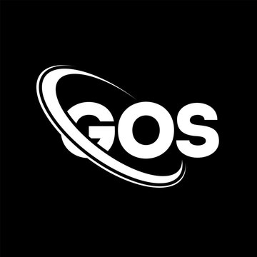 GOS logo. GOS letter. GOS letter logo design. Initials GOS logo linked with circle and uppercase monogram logo. GOS typography for technology, business and real estate brand.