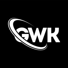 GWK logo. GWK letter. GWK letter logo design. Initials GWK logo linked with circle and uppercase monogram logo. GWK typography for technology, business and real estate brand.