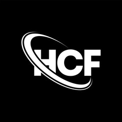 HCF logo. HCF letter. HCF letter logo design. Intitials HCF logo linked with circle and uppercase monogram logo. HCF typography for technology, business and real estate brand.