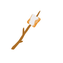 Marshmallow And Stick Illustration 