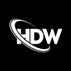 HDW logo. HDW letter. HDW letter logo design. Initials HDW logo linked with circle and uppercase monogram logo. HDW typography for technology, business and real estate brand.