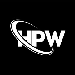 HPW logo. HPW letter. HPW letter logo design. Initials HPW logo linked with circle and uppercase monogram logo. HPW typography for technology, business and real estate brand.