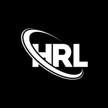 HRL logo. HRL letter. HRL letter logo design. Initials HRL logo linked with circle and uppercase monogram logo. HRL typography for technology, business and real estate brand.