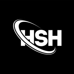HSH logo. HSH letter. HSH letter logo design. Initials HSH logo linked with circle and uppercase monogram logo. HSH typography for technology, business and real estate brand.