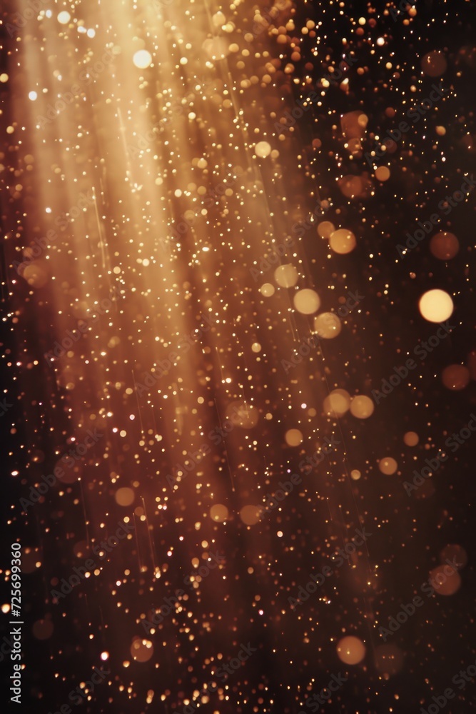 Poster A close-up view of a light shining through the air. This image can be used to depict concepts such as hope, enlightenment, or spirituality