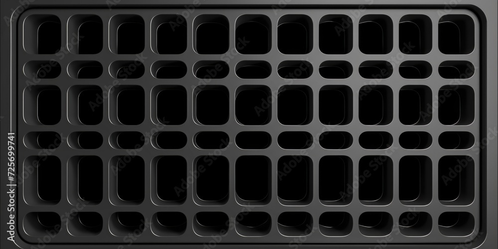 Poster a detailed close-up of a metal grill grate. versatile and suitable for various projects