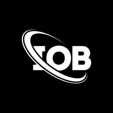 IOB logo. IOB letter. IOB letter logo design. Initials IOB logo linked with circle and uppercase monogram logo. IOB typography for technology, business and real estate brand.