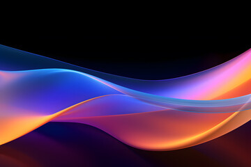 Fototapeta premium Abstract Colorful Light Waves.