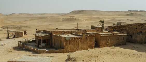 House where builders of pyramid stayed. Giza, Egypt