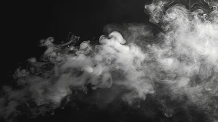 A black and white photo capturing the movement and patterns of smoke. Suitable for various creative projects