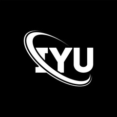 IYU logo. IYU letter. IYU letter logo design. Initials IYU logo linked with circle and uppercase monogram logo. IYU typography for technology, business and real estate brand.