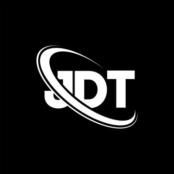 JDT logo. JDT letter. JDT letter logo design. Initials JDT logo linked with circle and uppercase monogram logo. JDT typography for technology, business and real estate brand.