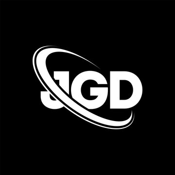 JGD logo. JGD letter. JGD letter logo design. Initials JGD logo linked with circle and uppercase monogram logo. JGD typography for technology, business and real estate brand.