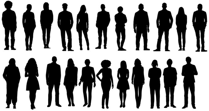 silhouettes of people