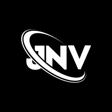 JNV logo. JNV letter. JNV letter logo design. Initials JNV logo linked with circle and uppercase monogram logo. JNV typography for technology, business and real estate brand.