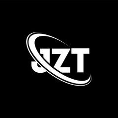 JZT logo. JZT letter. JZT letter logo design. Initials JZT logo linked with circle and uppercase monogram logo. JZT typography for technology, business and real estate brand.