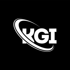 KGI logo. KGI letter. KGI letter logo design. Initials KGI logo linked with circle and uppercase monogram logo. KGI typography for technology, business and real estate brand.