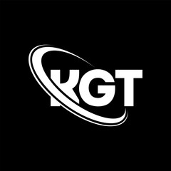 KGT logo. KGT letter. KGT letter logo design. Initials KGT logo linked with circle and uppercase monogram logo. KGT typography for technology, business and real estate brand.