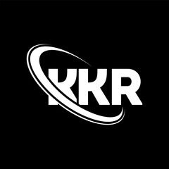 KKR logo. KKR letter. KKR letter logo design. Initials KKR logo linked with circle and uppercase monogram logo. KKR typography for technology, business and real estate brand.
