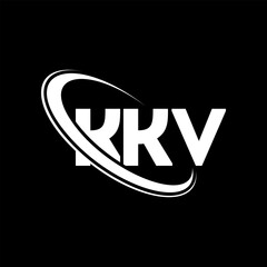 KKV logo. KKV letter. KKV letter logo design. Initials KKV logo linked with circle and uppercase monogram logo. KKV typography for technology, business and real estate brand.
