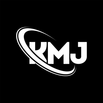 KMJ logo. KMJ letter. KMJ letter logo design. Initials KMJ logo linked with circle and uppercase monogram logo. KMJ typography for technology, business and real estate brand.
