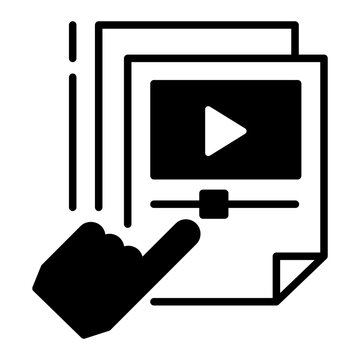 Movie Clip or Video streaming Embedding concept, Podcast or Audio Player vector icon design, Web design and Development symbol, user interface or graphic sign, website engineering stock illustration