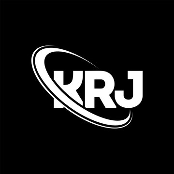 KRJ logo. KRJ letter. KRJ letter logo design. Initials KRJ logo linked with circle and uppercase monogram logo. KRJ typography for technology, business and real estate brand.
