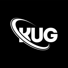 KUG logo. KUG letter. KUG letter logo design. Initials KUG logo linked with circle and uppercase monogram logo. KUG typography for technology, business and real estate brand.