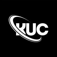 KUC logo. KUC letter. KUC letter logo design. Initials KUC logo linked with circle and uppercase monogram logo. KUC typography for technology, business and real estate brand.