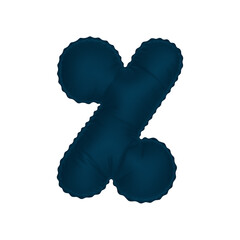 3D dark blue color helium balloon 