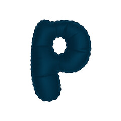 3D dark blue color helium balloon letter 