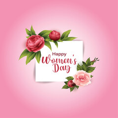 Womens day Greeting with text 8th March International women's day. concept for international women’s day 2024, 2025, 2026, 2027. abstract women's day concept.