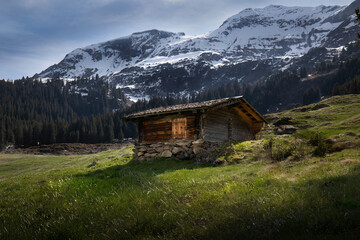 Fototapeta na wymiar Buildings - Chalet, Murren, Bernese Oberland, Switzerland.jpg