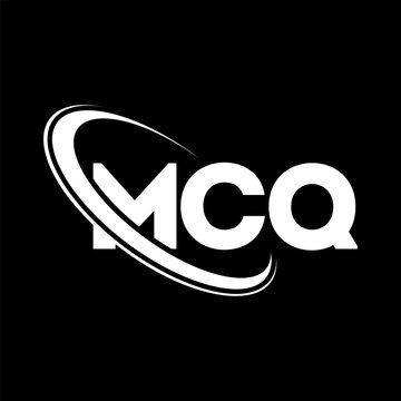 MCQ logo. MCQ letter. MCQ letter logo design. Intitials MCQ logo linked with circle and uppercase monogram logo. MCQ typography for technology, business and real estate brand.