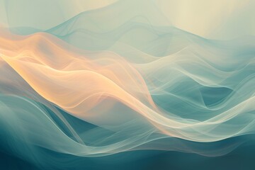 calming rhythms fluid shapes soothing colors flow seamlessly gentle waves rhythmic patterns breathing backdrop of soft, ambient lighting essence of tranquility visual metaphor emotional well-being - obrazy, fototapety, plakaty
