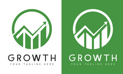 Business and Finance Growth Graph Logo Design