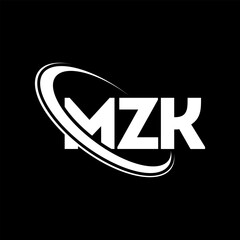 MZK logo. MZK letter. MZK letter logo design. Initials MZK logo linked with circle and uppercase monogram logo. MZK typography for technology, business and real estate brand.