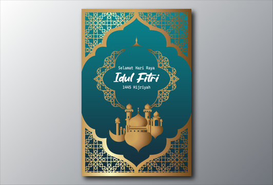 Gradient illustration for hari raya idul fitri celebration