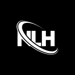 Fototapeta na wymiar NLH logo. NLH letter. NLH letter logo design. Initials NLH logo linked with circle and uppercase monogram logo. NLH typography for technology, business and real estate brand.