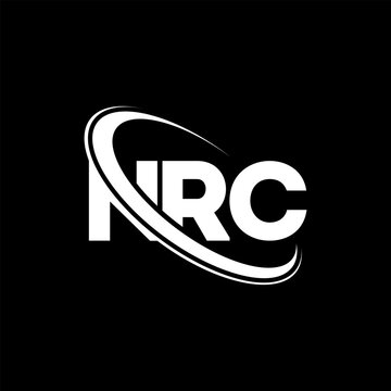 NRC logo. NRC letter. NRC letter logo design. Initials NRC logo linked with circle and uppercase monogram logo. NRC typography for technology, business and real estate brand.