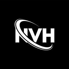 NVH logo. NVH letter. NVH letter logo design. Initials NVH logo linked with circle and uppercase monogram logo. NVH typography for technology, business and real estate brand.