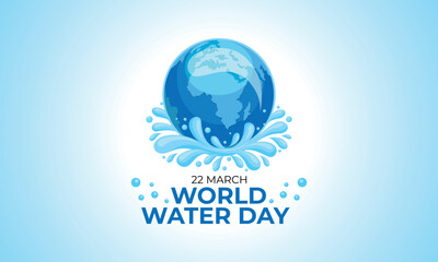 World water day. water day  design for social media post,  Globe Concept design for banner poster.