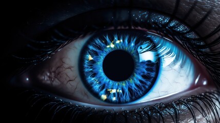 Abstract blue eye with space. - obrazy, fototapety, plakaty