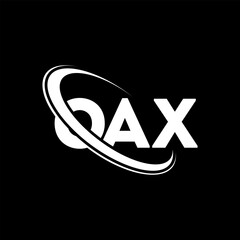 OAX logo. OAX letter. OAX letter logo design. Intitials OAX logo linked with circle and uppercase monogram logo. OAX typography for technology, business and real estate brand.