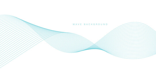 Abstract vector background with blue color wave. Smoke wavy lines. Vector blue waves background