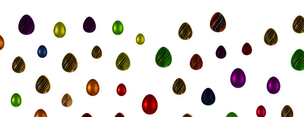 Beautiful colorful easter eggs on